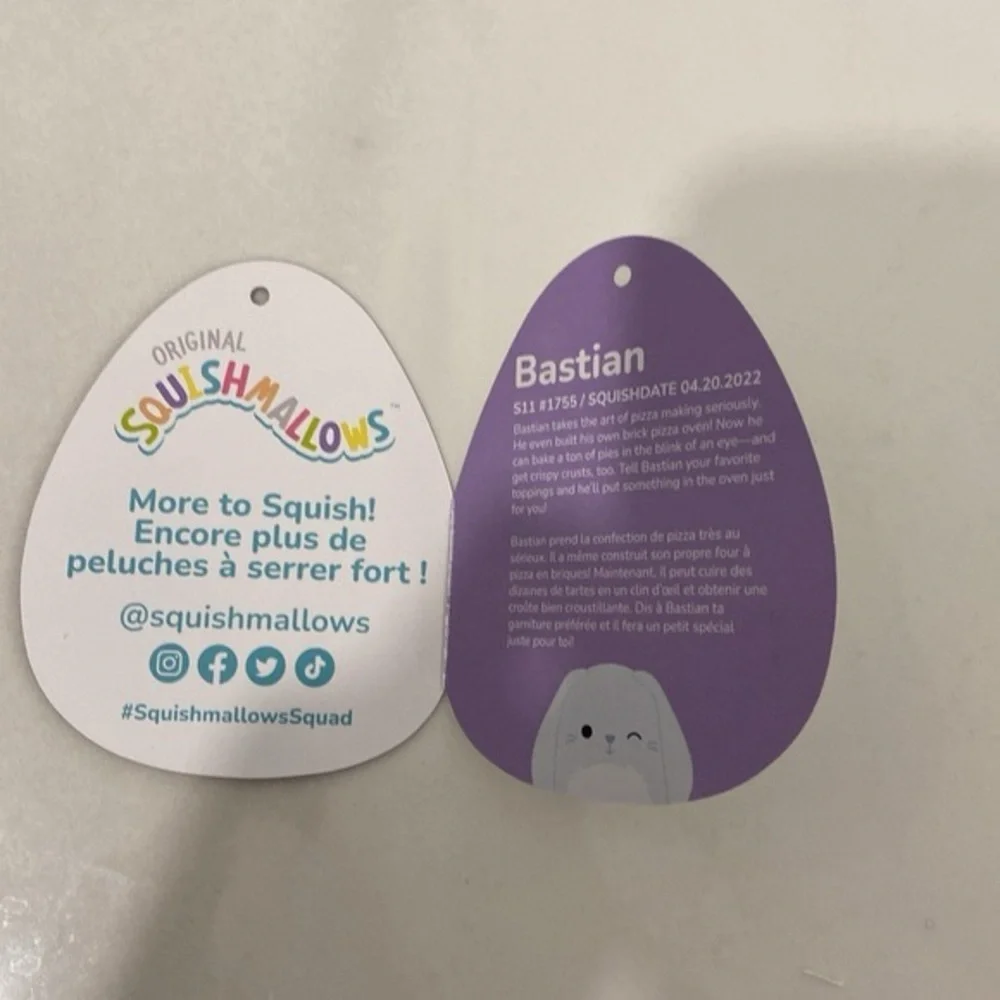 Squishmallows Bastian 11 Blue Bunny - Picture 6 of 7